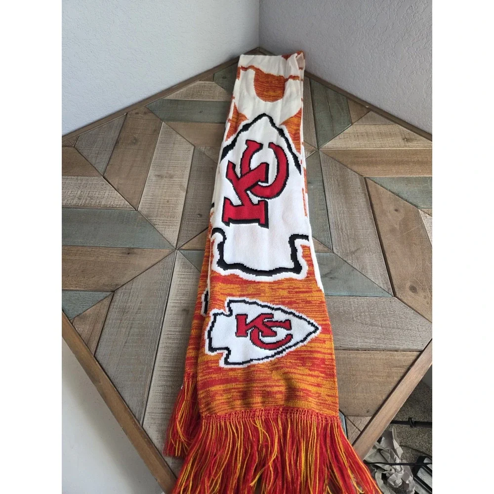Kansas City KC‎ Chiefs NFL Warm Knitted Scarf Red/Yellow/White/Black FOCO